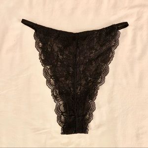 French Cut Lace Panty in Black